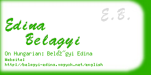 edina belagyi business card